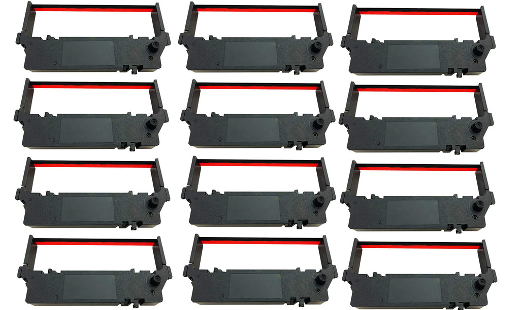SP-700 x 12 Pack Black Red Ribbon Ink Cartridge Compatible with Star SP-700BR, RC-700BR, SP-712, SP-742 POS Printer Ribbon (12 Pack)