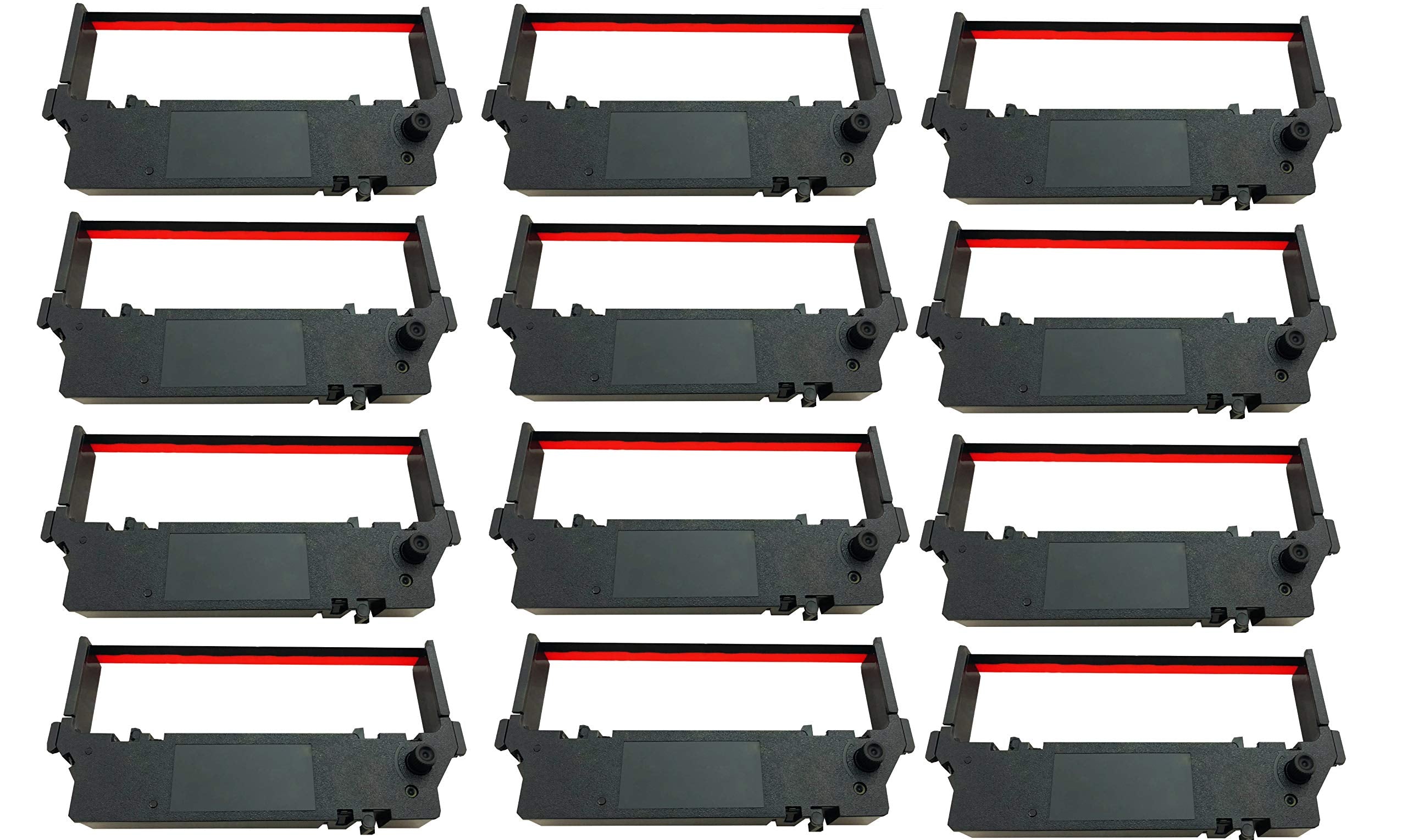 SP-700 x 12 Pack Black Red Ribbon Ink Cartridge Compatible with Star SP-700BR, RC-700BR, SP-712, SP-742 POS Printer Ribbon (12 Pack)