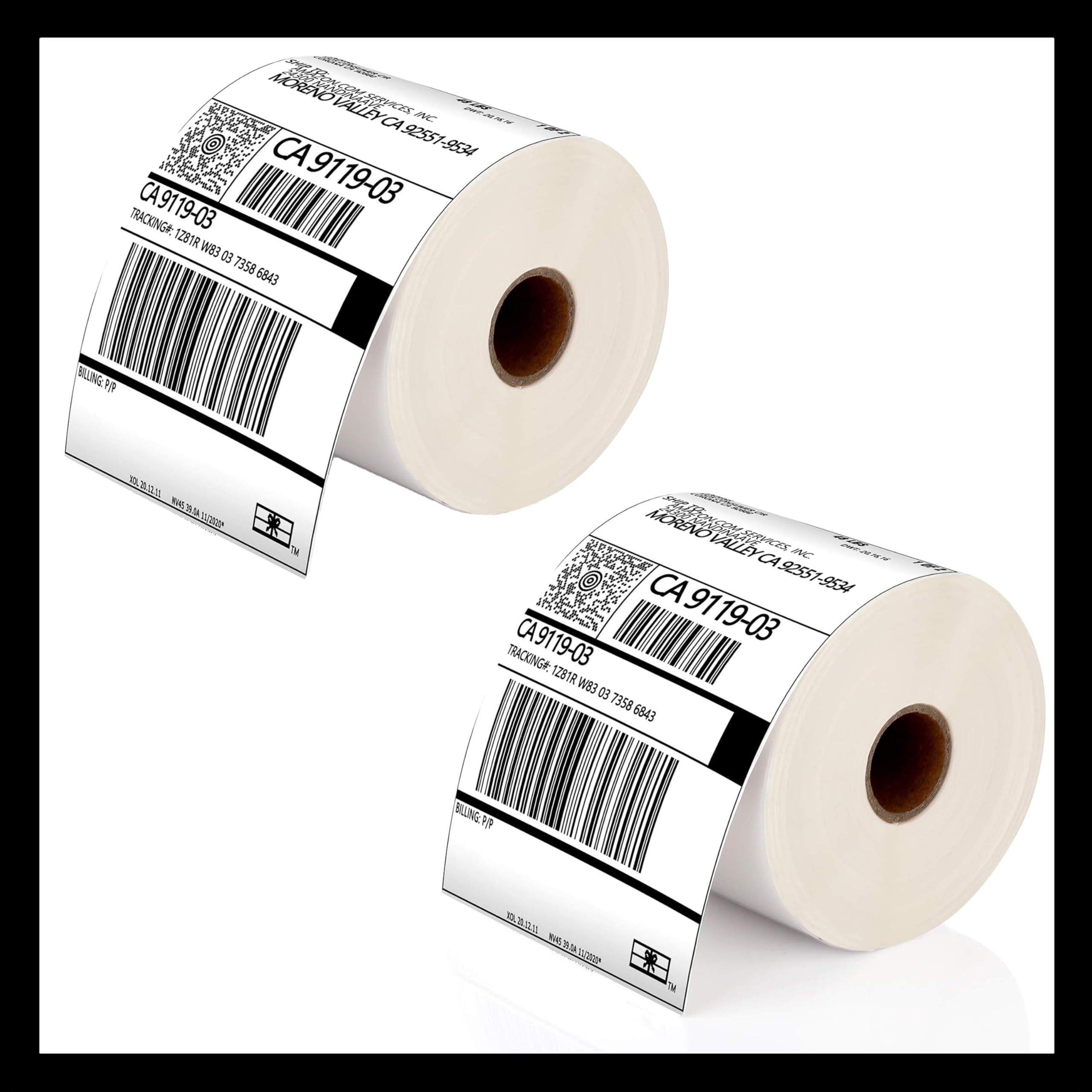 Pokanic Fanfold 4 x 6 inch Thermal Labels Stack Direct White Strong Adhesive Perforated Postage Shipping Printer Compatible with Zebra SNBC Epson Rollo