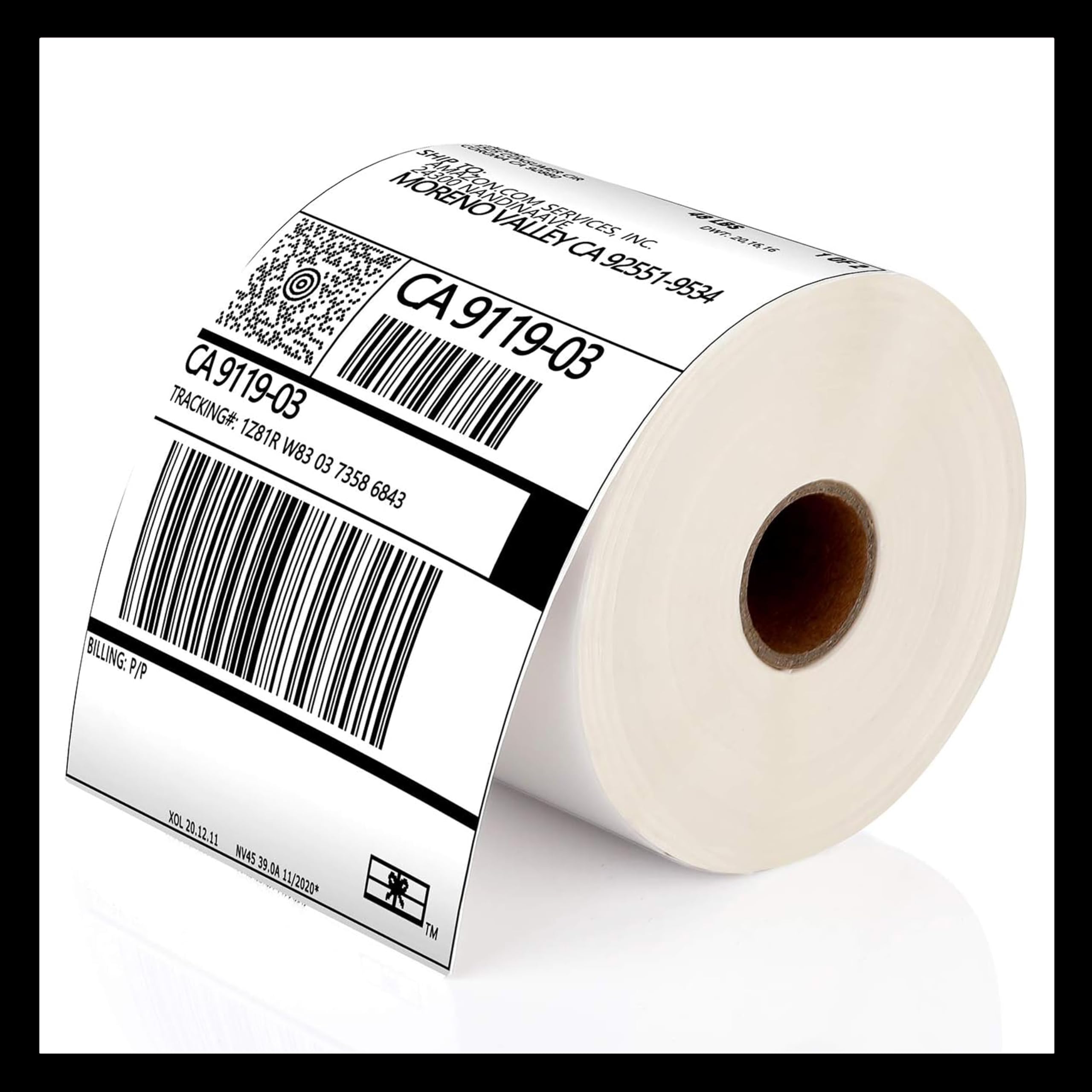 Pokanic Fanfold 4 x 6 inch Thermal Labels Stack Direct White Strong Adhesive Perforated Postage Shipping Printer Compatible with Zebra SNBC Epson Rollo