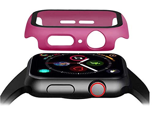Pokanic [2 Pack Compatible with Apple Watch 9 8 7 6 5 4 3 2 1 SE Series iWatch 9H Tempered Glass Case Full Screen Protector Cover Scratch