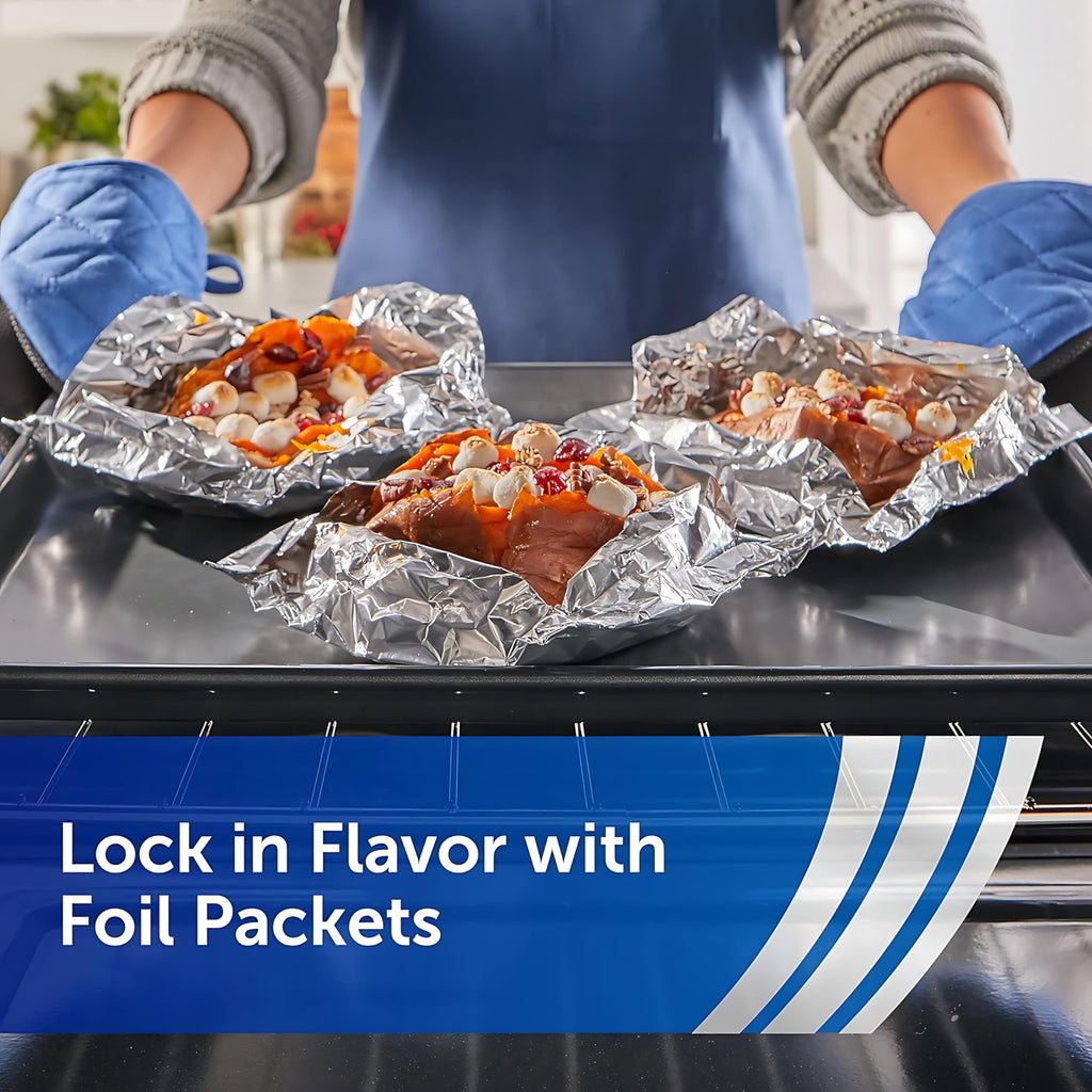 Pokanic Aluminum Foil Wrap Roll Heavy Duty Commercial and Home Use for Food, BBQ, Grilling, Cooking, Baking, Roasting, Party