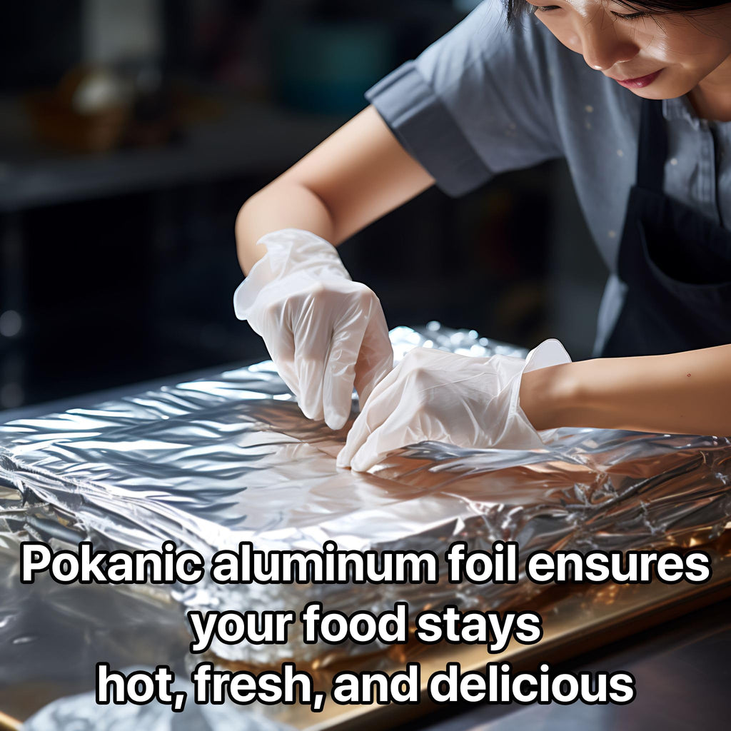 Pokanic Aluminum Foil Wrap Roll 12 in x1000 Feet Long | Industrial Size and Strength | Commercial Grade & Length Foil Wrap for Food Service Industry and Home Use| Strong Silver