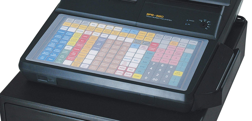 SAM4S ER-5200M, SPS-520FT, SPS-530FT / Flat Keyboard Cover Silicone Skin Cash Register Protective Wet Cover Overlay