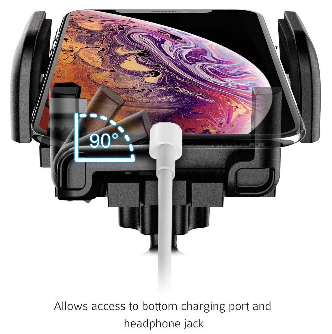 Pokanics Car Phone Mount CD Slot Holder – 360° Rotation Adjustable Stand with One Touch Clamp & Three-Side Grip – Universal Cell Phone Holder for iPhone, Samsung Galaxy Truck & SUV (CD Slot Mount)