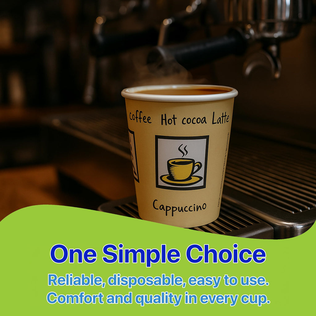 Pokanic Paper Cups oz Pack Disposable Hot Cold Beverage Drinking Coffee Water Juice Tea Party Travel Events Cafe Restaurant School Office Home Kitchen