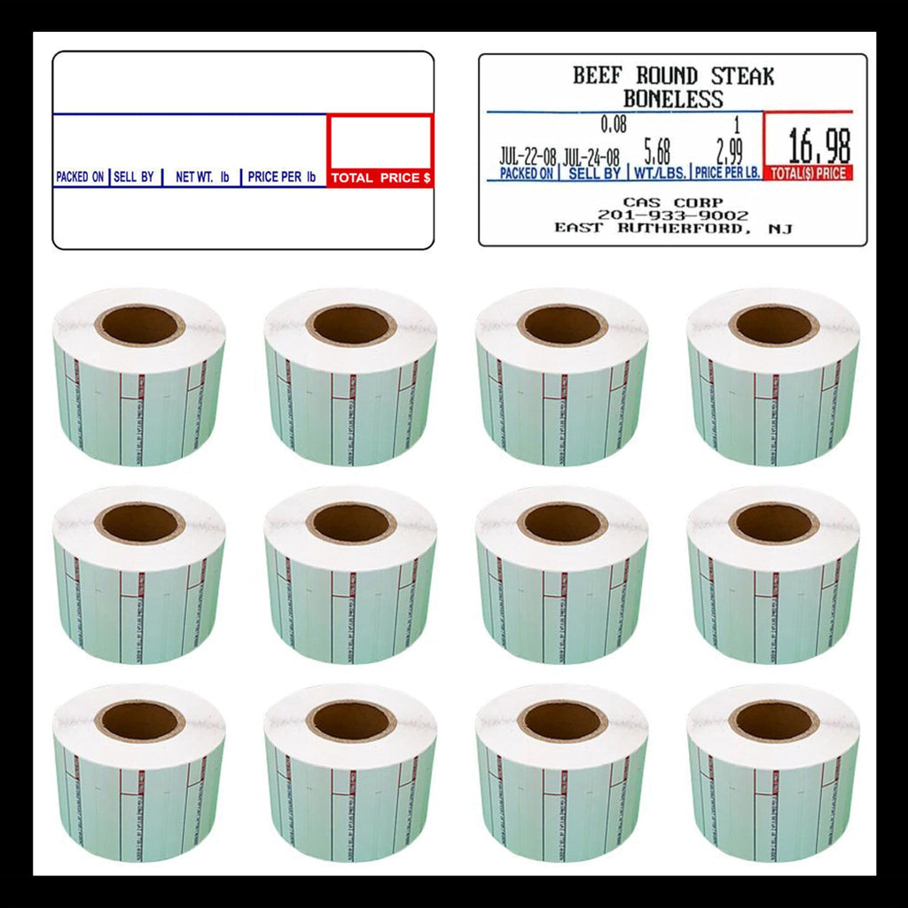 CAS Labels LST Thermal - Printer Printing Scale Compatible with CAS LP-1000 CL-5000 CL-5500 CL-7200, Easy Weigh LS-100, VisionTech DLP-300