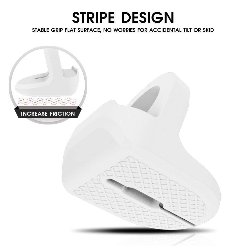 Watch Stand Compatible Apple Watch with All Series and All Models, Silicone Charging Dock with Nightstand Mode and Cable Management Slot, Portable Desk Holder for Home or Travel