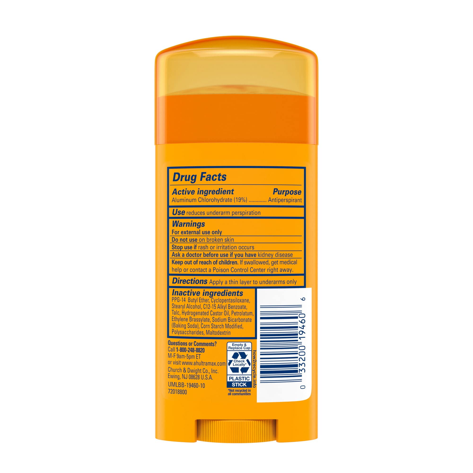 Arm & Hammer Invisible Solid Antiperspirant & Deodorant, Unscented - 2.6 oz - 2 pk