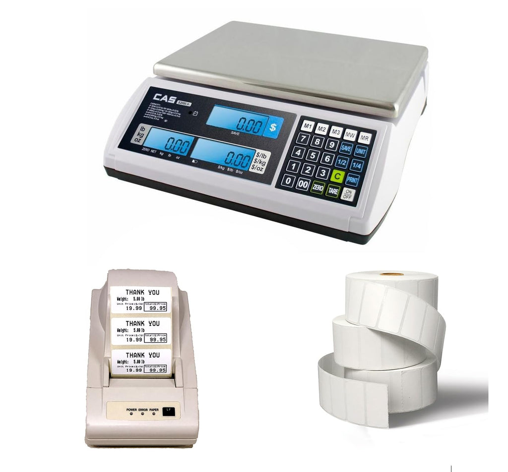 Pokanic DLP-50/8060 Label Thermal Printer Compatible with Cas S2000Jr / EC/ECD Series Scale