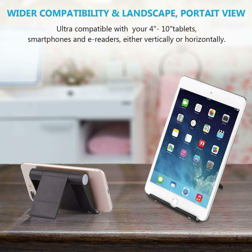Pokanic Cell Phone Multi-Angle Stand Holder Mount Cradle Organizer Charger Station Tablet Desktop Bed Office School Kitchen Travel Foldable Portable Adjustable Universal Smartphones