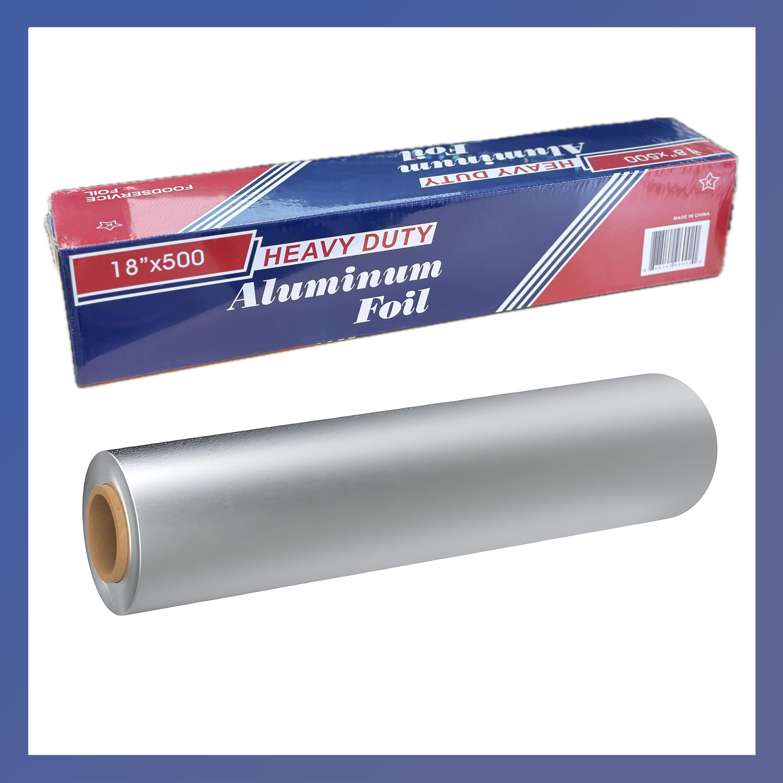 Pokanic Aluminum Foil Wrap Roll 12 in x1000 Feet Long | Industrial Size and Strength | Commercial Grade & Length Foil Wrap for Food Service Industry and Home Use| Strong Silver