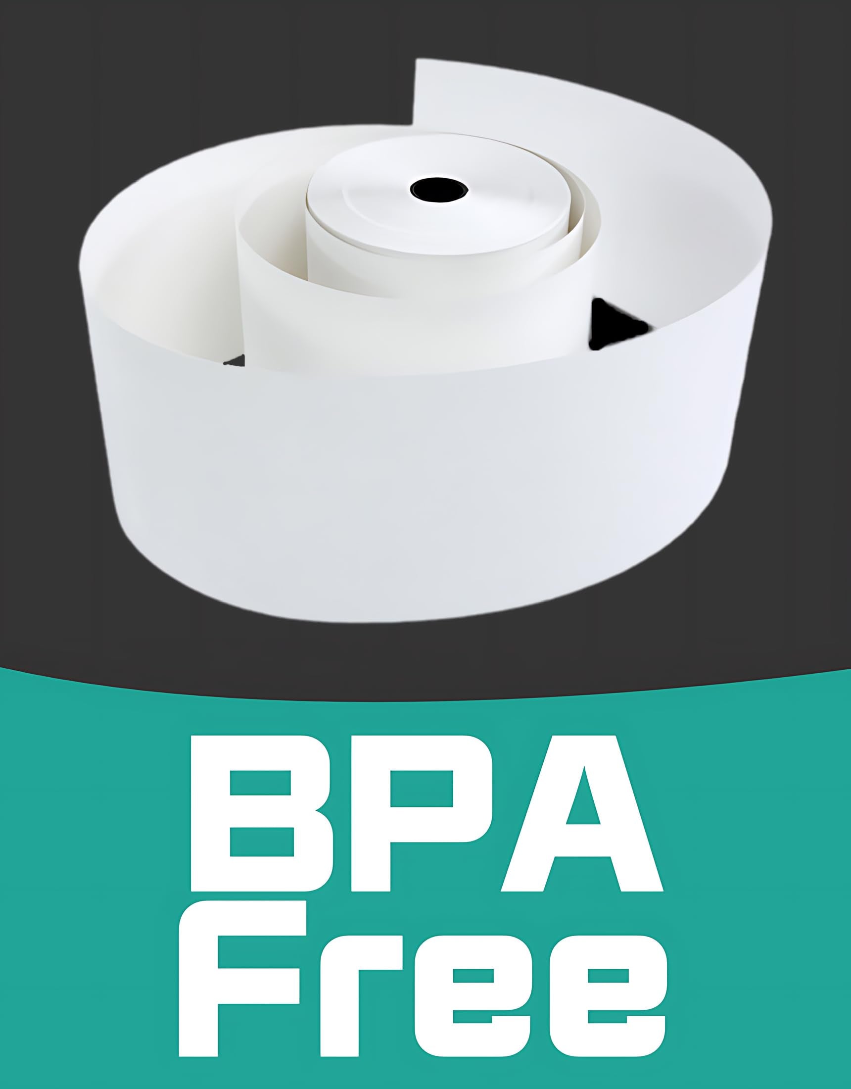 Pokanic 3" x 150' 1 Ply Bond White Paper Rolls Kitchen Receipt POS Cash Register Compatible with Clover Epson SNBC Star Sam4s Ellix Bixolon Impact Printers SP700 ERC30 34 38 TMU200