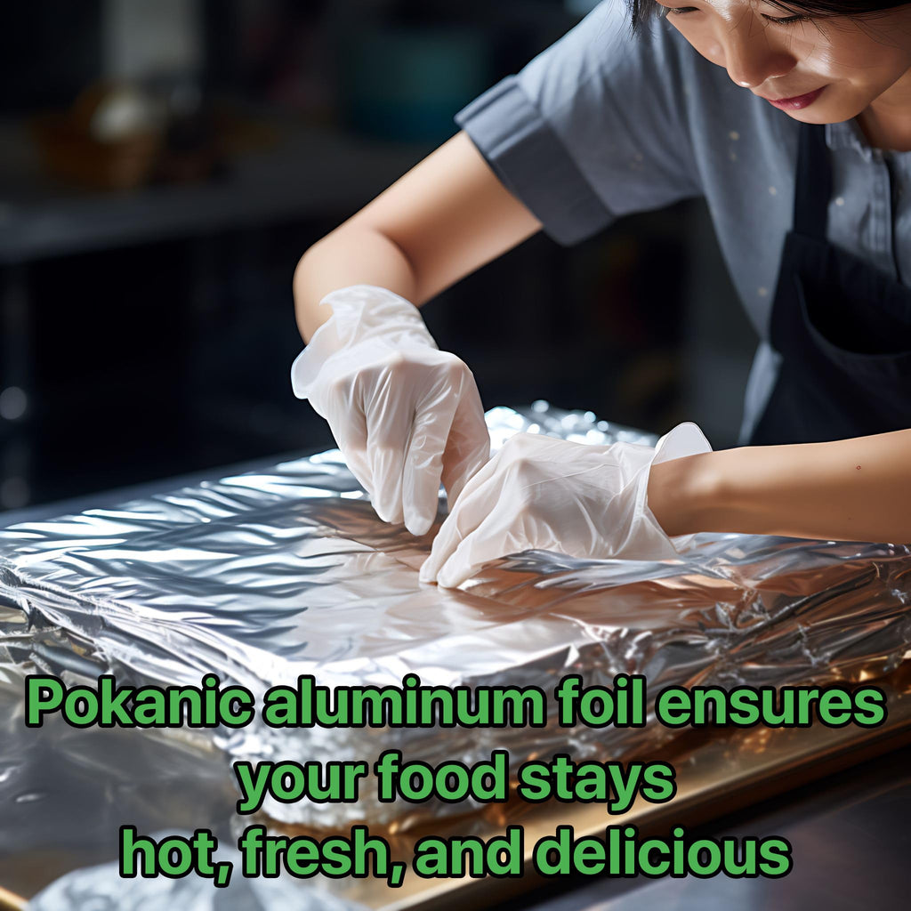 Pokanic Aluminum Foil Wrap Roll Heavy Duty Commercial and Home Use for Food, BBQ, Grilling, Cooking, Baking, Roasting, Party