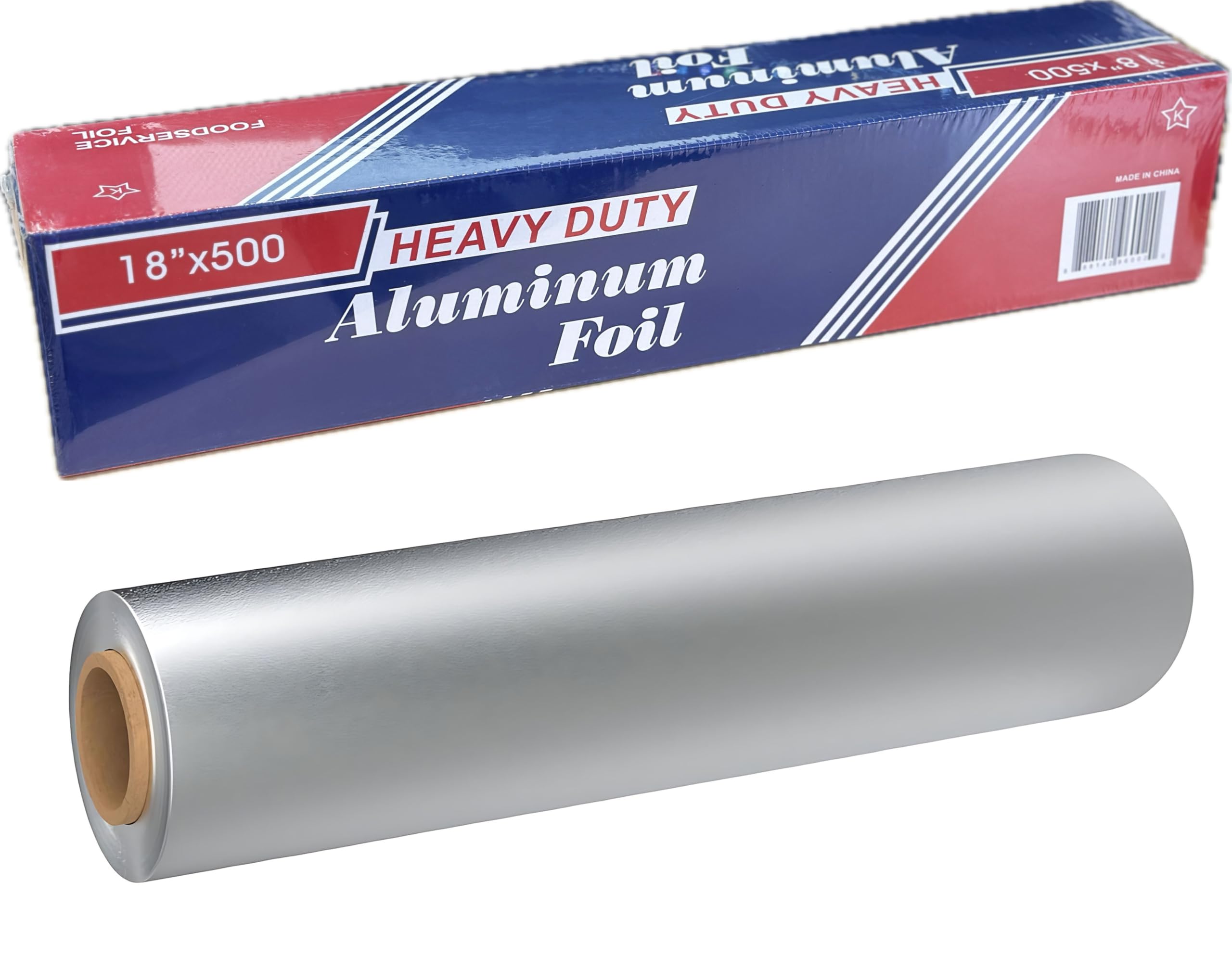 Pokanic Aluminum Foil Wrap Roll 12 in x1000 Feet Long | Industrial Size and Strength | Commercial Grade & Length Foil Wrap for Food Service Industry and Home Use| Strong Silver