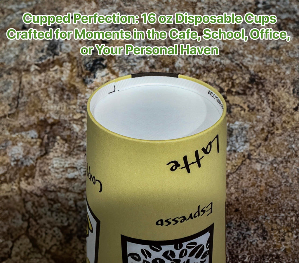 Pokanic Paper Cups oz Pack Disposable Hot Cold Beverage Drinking Coffee Water Juice Tea Party Travel Events Cafe Restaurant School Office Home Kitchen