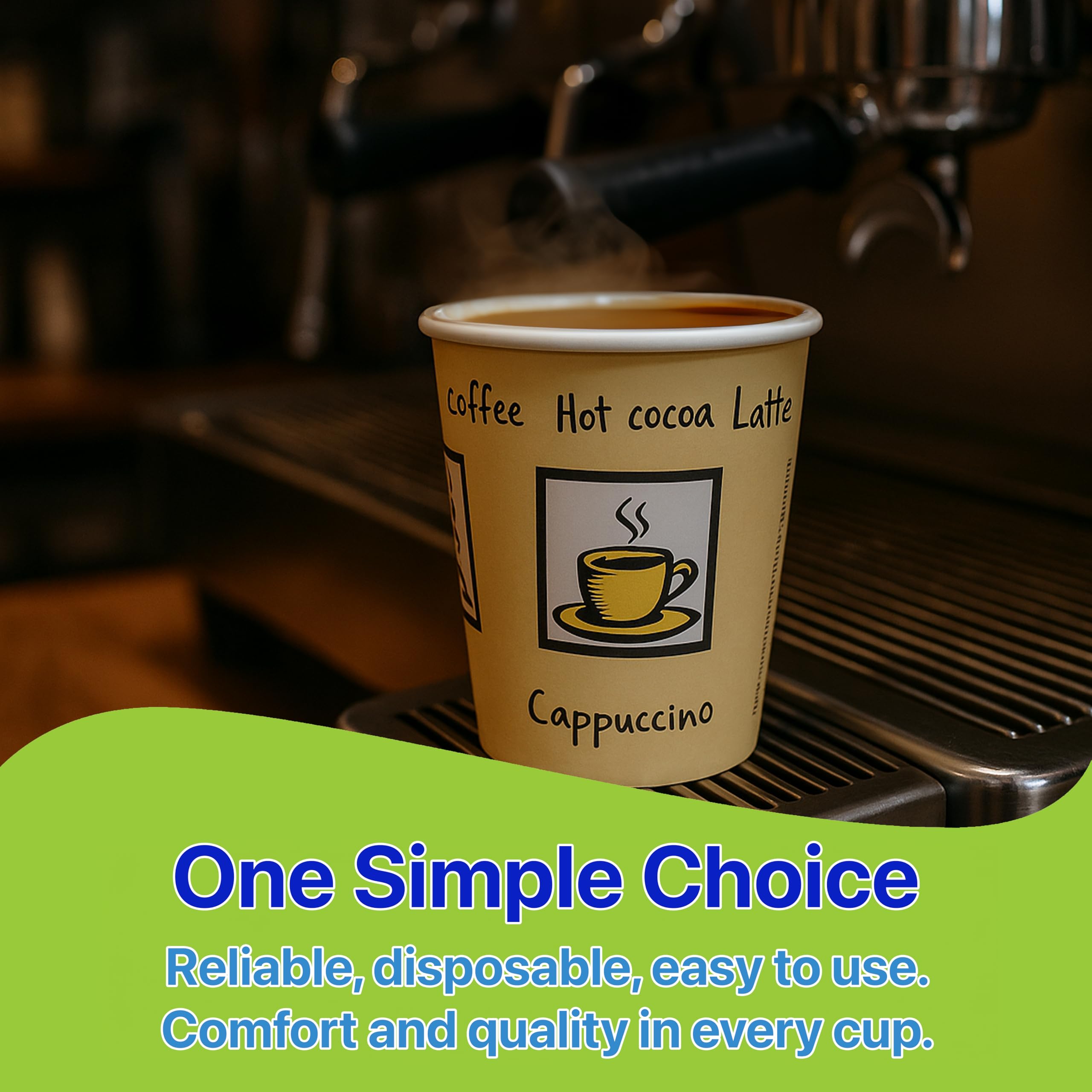 Pokanic Paper Cups oz Pack Disposable Hot Cold Beverage Drinking Coffee Water Juice Tea Party Travel Events Cafe Restaurant School Office Home Kitchen