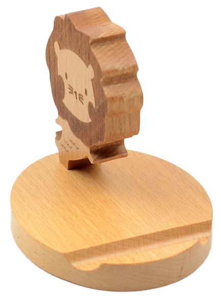 Pokanic Cell Phone Tablet Wooden Stand Dock Holder Cradle Mount Organizer Charger Station Table Desk Room Office School Kitchen Non-Slip Wood