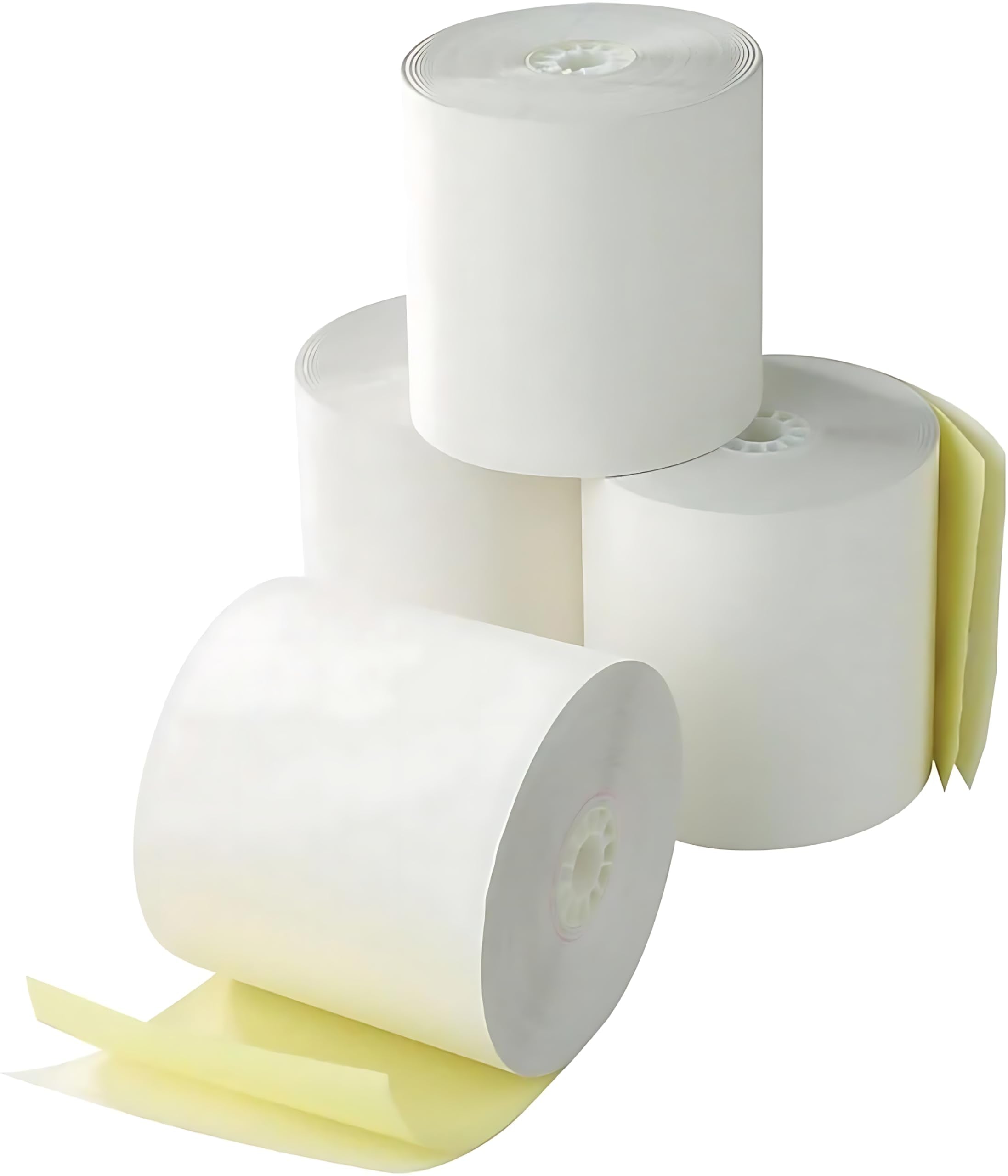 Pokanic 3" x 90' 2 Ply White Canary Carbonless Paper Rolls Kitchen Receipt Printer POS Cash Register Compatible with Clover Epson SNBC Star Sam4s Ellix Bixolon Printers