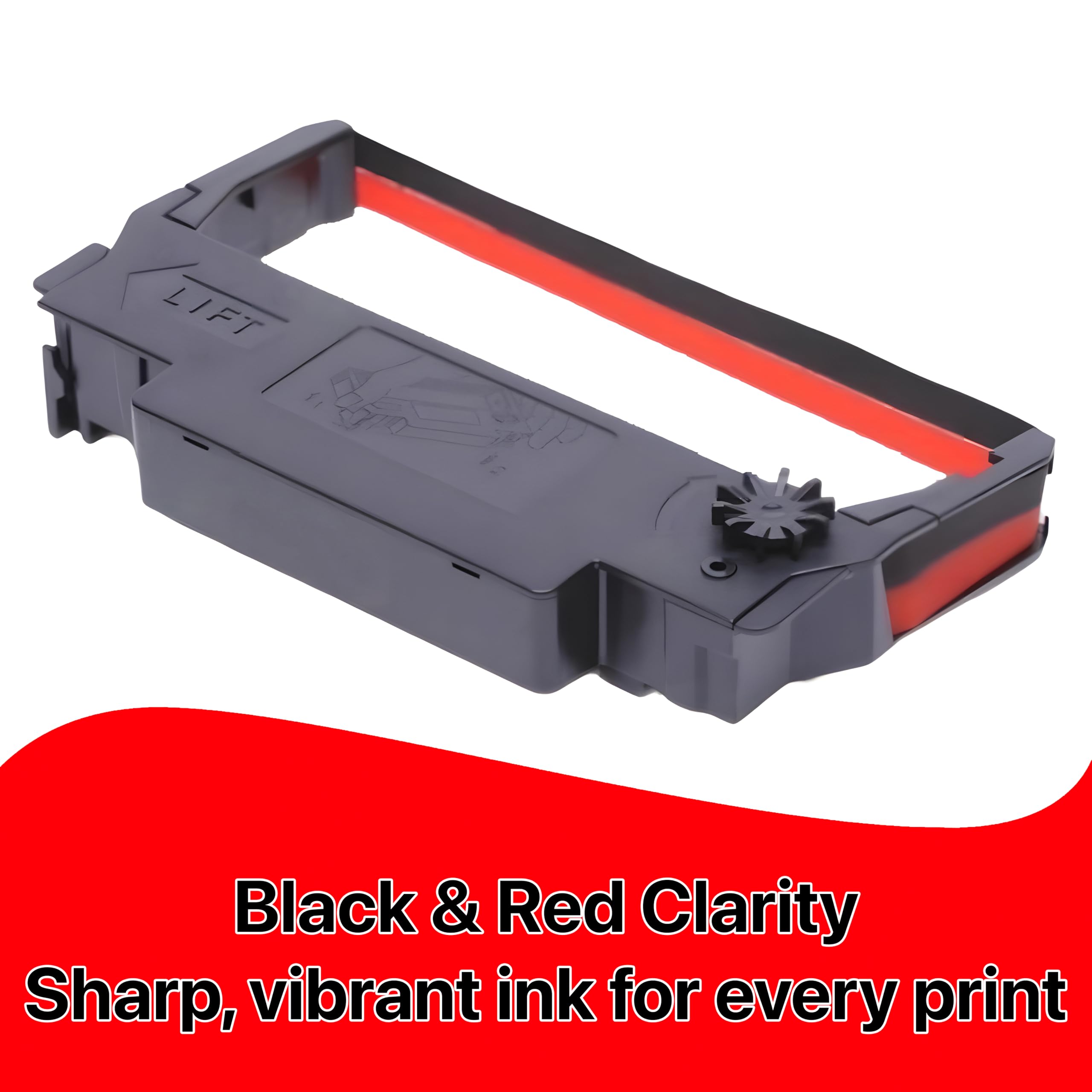 Pokanic SP-700 Ribbon Ink Cartridge Black/Red Replacement POS System Kitchen Printers Compatible with Star Micronics SNBC Epson Bixolon Citizen NCR