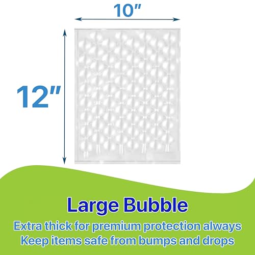 Pokanic Large Bubble Protection Clear Wrap [12 inch x ft] Air Cushion Inflatable Pillow Bags Heavy Duty Wrapping Packing Shipping Moving