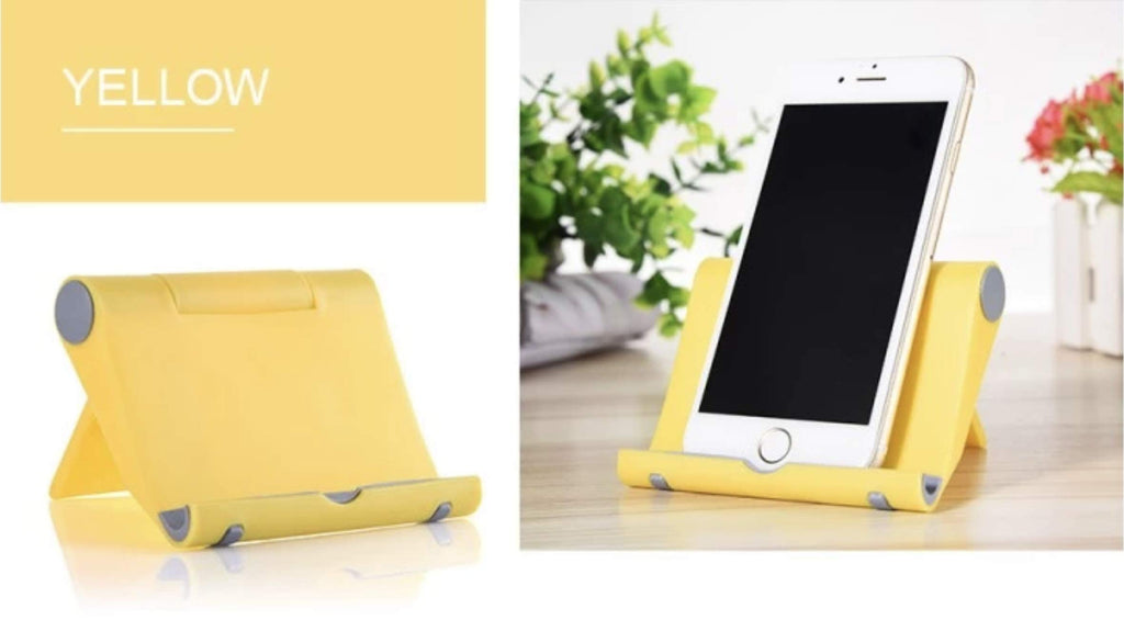 Pokanic Cell Phone Multi-Angle Stand Holder Mount Cradle Organizer Charger Station Tablet Desktop Bed Office School Kitchen Travel Foldable Portable Adjustable Universal Smartphones