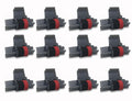 IR-40T x [12 Pack] Black and Red Ink Roller Ribbon Cartridge Compatible with Casio Canon and Sharp Printing Calculators and Cash Registers (12 Pack)