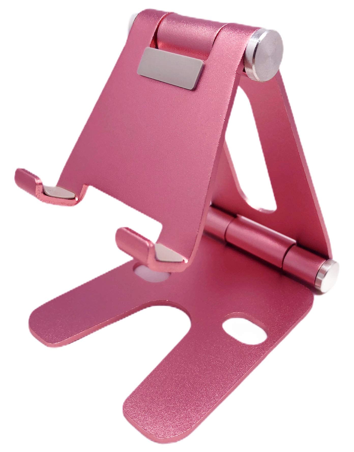 Pokanic Fully Foldable Multi-Angle Aluminum Phone & Tablet Stand - Adjustable Dock Holder for Desk, Bed, Office, School, Kitchen, Travel - Portable Charger Station Organizer
