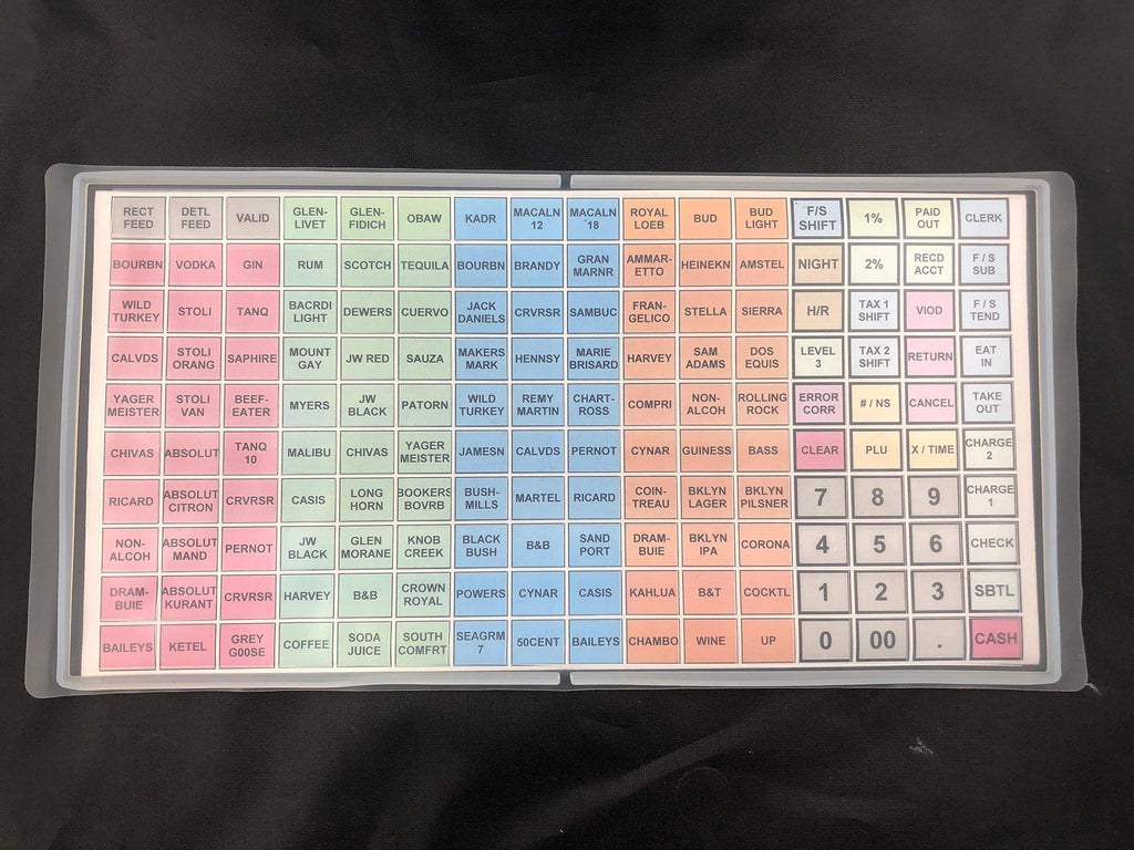 SAM4S ER-5200M, SPS-520FT, SPS-530FT, SER-7000 / Flat Keyboard Cover Silicone Skin Cash Register Protective Wet Cover Overlay