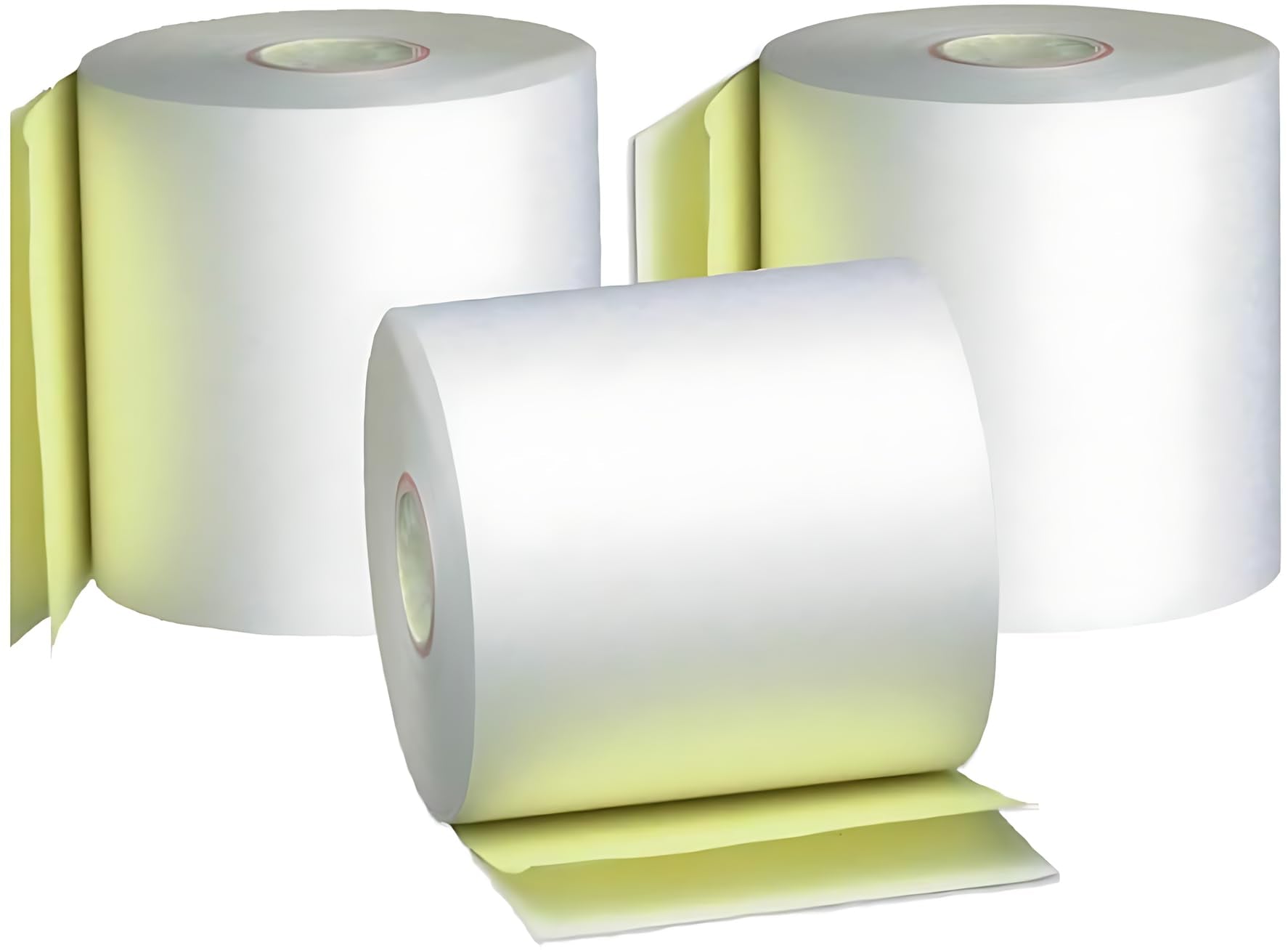 Pokanic 3" x 90' 2 Ply White Canary Carbonless Paper Rolls Kitchen Receipt Printer POS Cash Register Compatible with Clover Epson SNBC Star Sam4s Ellix Bixolon Printers