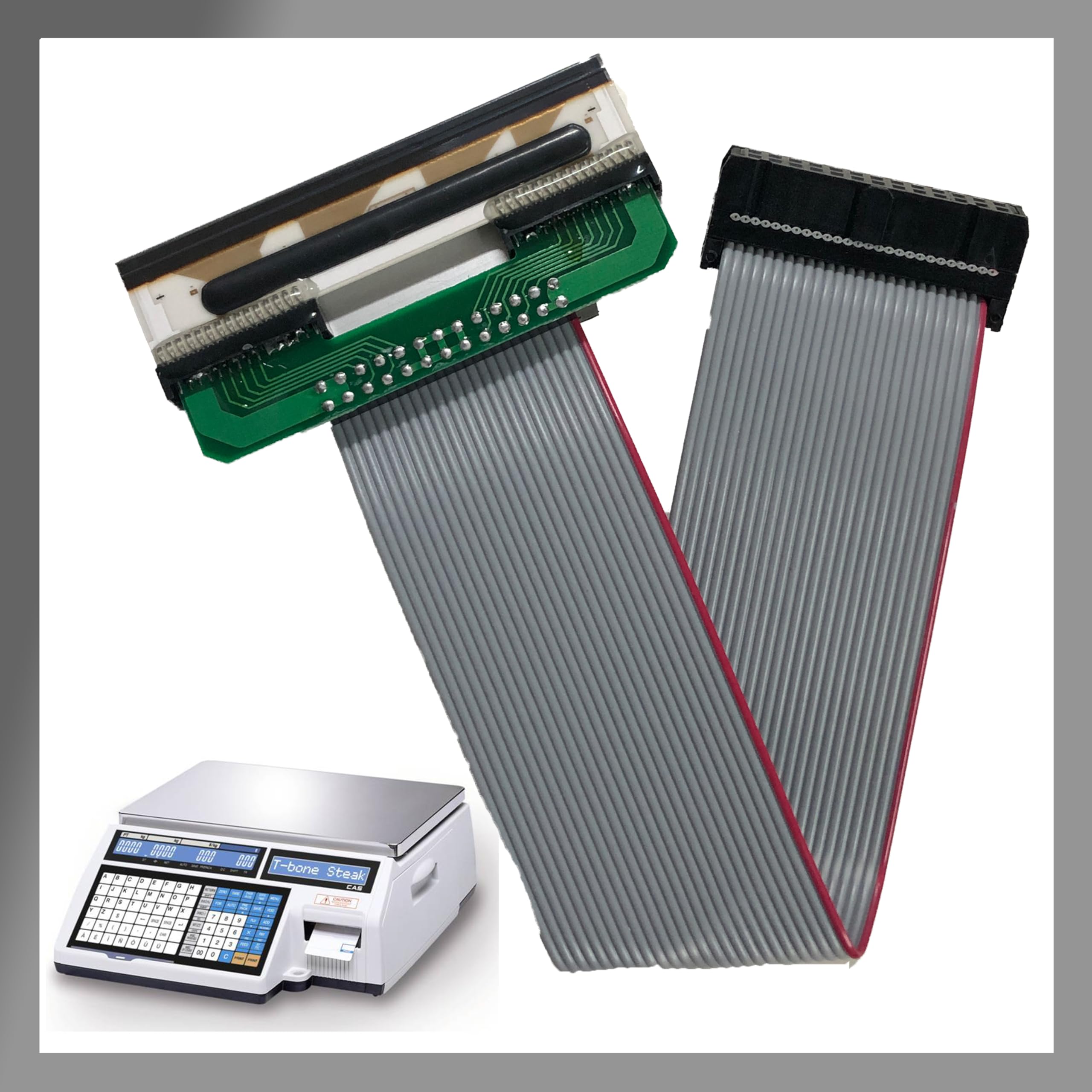 Pokanic Thermal Head Printer Replacement Part Compatible with CAS CL-5000, CL-5500, CL-7200 Bench and Pole Series Scale, Weight Printing Clear Labels