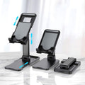 Pokanic Cellphone Tablet Stand Mount Fully Foldable Dock Holder Cradle Charger Station Desk Room Office School Kitchen Travel Portable Adjustable Multi-Angle Non-Slip Durable Stable