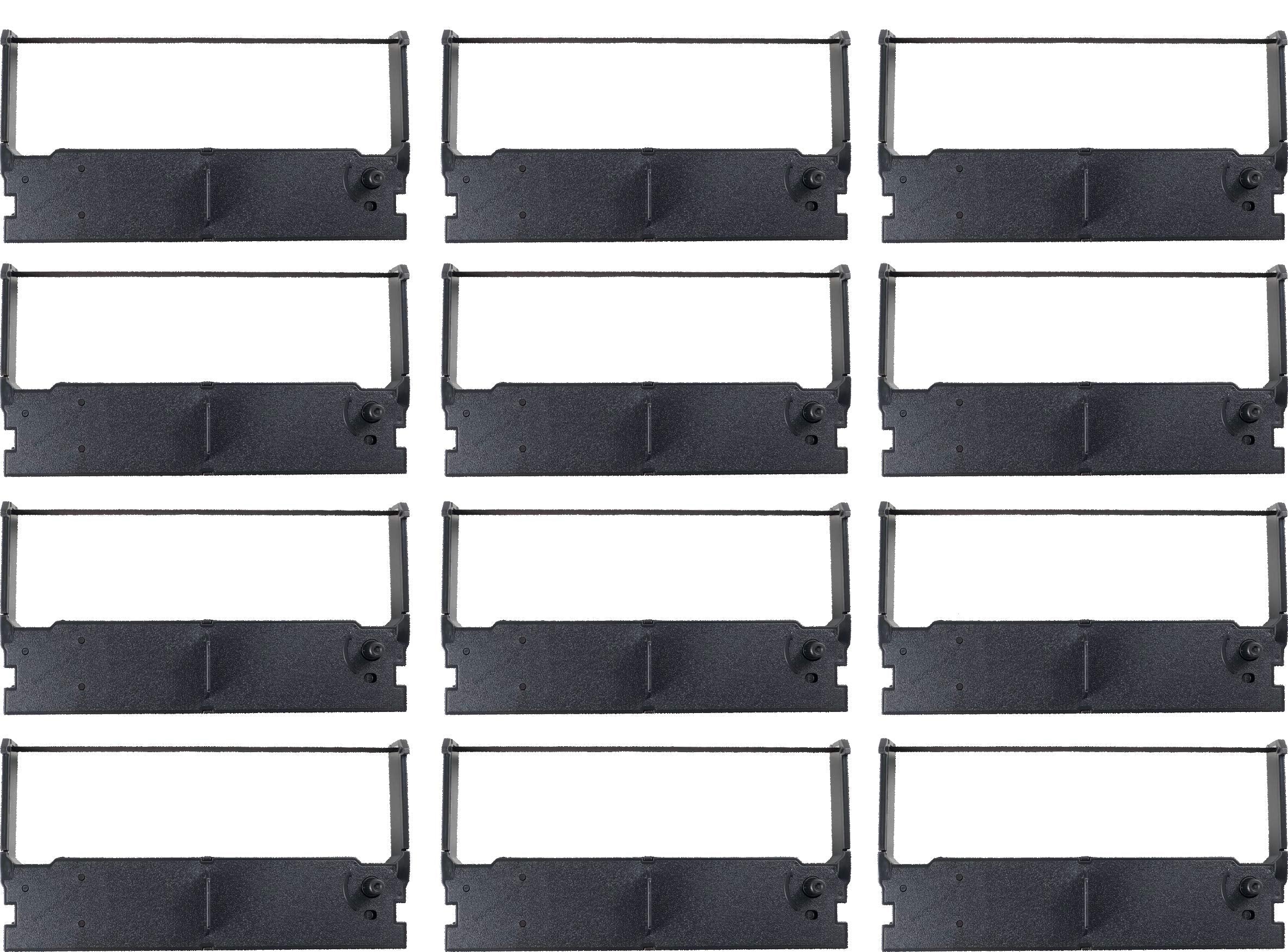ERC 32 Ribbon x 12 Pack Ink, Cartridge, Compatible with Sam4s ER-5115II,TEC MA-1350, MA-1530, MA-1535, ERC-32, ERC32, Epson M820, TM-935, TM-U150, TM-U420, TM-U675, TM-H6000, TM-H6000II (12 Pack)