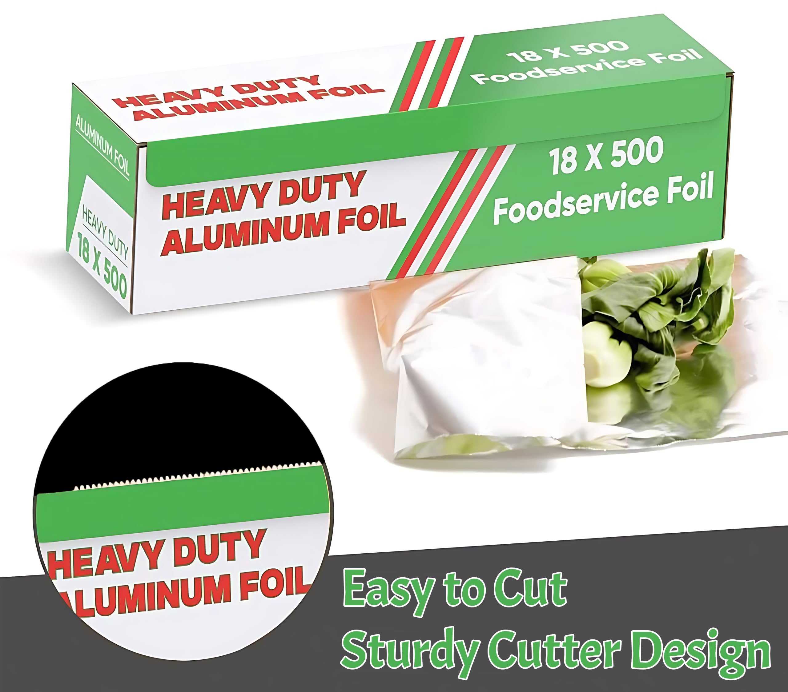 Pokanic Aluminum Foil Wrap Roll Heavy Duty Commercial and Home Use for Food, BBQ, Grilling, Cooking, Baking, Roasting, Party