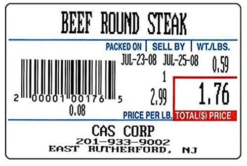 CAS Labels LST Thermal - Printer Printing Scale Compatible with CAS LP-1000 CL-5000 CL-5500 CL-7200, Easy Weigh LS-100, VisionTech DLP-300