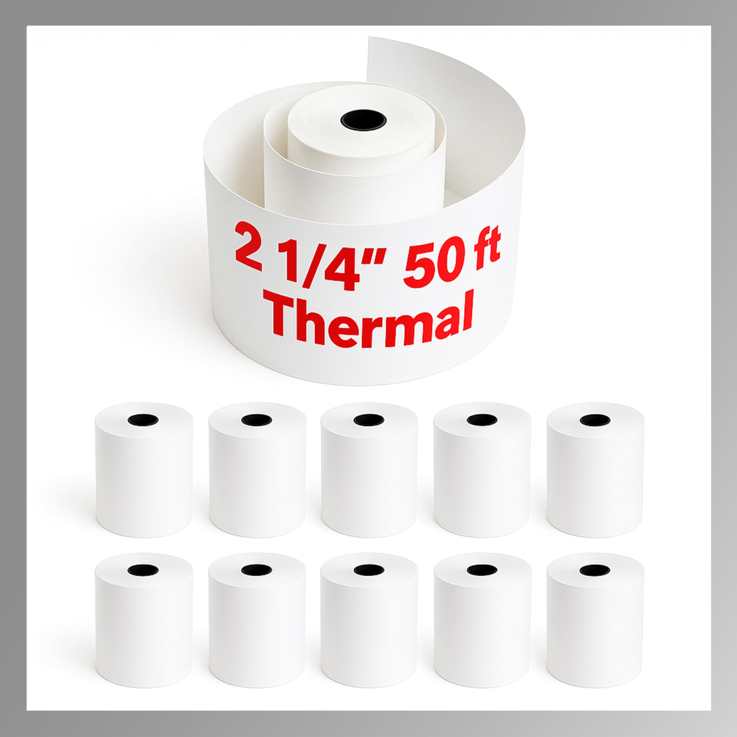 Pokanic Thermal Receipt Paper Rolls [3 1/8/" x 230'] x [30 Rolls] Compatible with Clover Mini Mobile Square POS System Credit Card Machine Calculators Star Printers