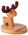 Pokanic Cell Phone Tablet Wooden Stand Dock Holder Cradle Mount Organizer Charger Station Table Desk Room Office School Kitchen Non-Slip Wood