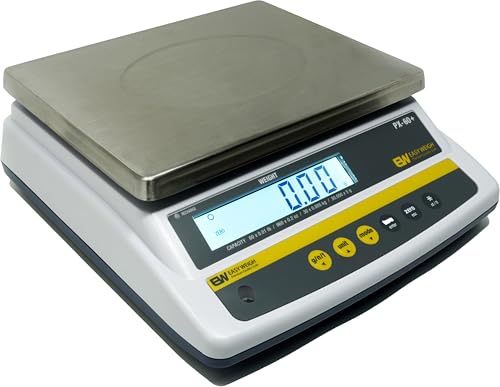 Easy Weigh PX 12 x 0.002 LB Capacity Digital Scale Rechargeable Battery Operated LCD Display Stainless Steel Platter KG Grams Ounces OZ Kitchen Deli Produce Electronic NTEP (PX-12)