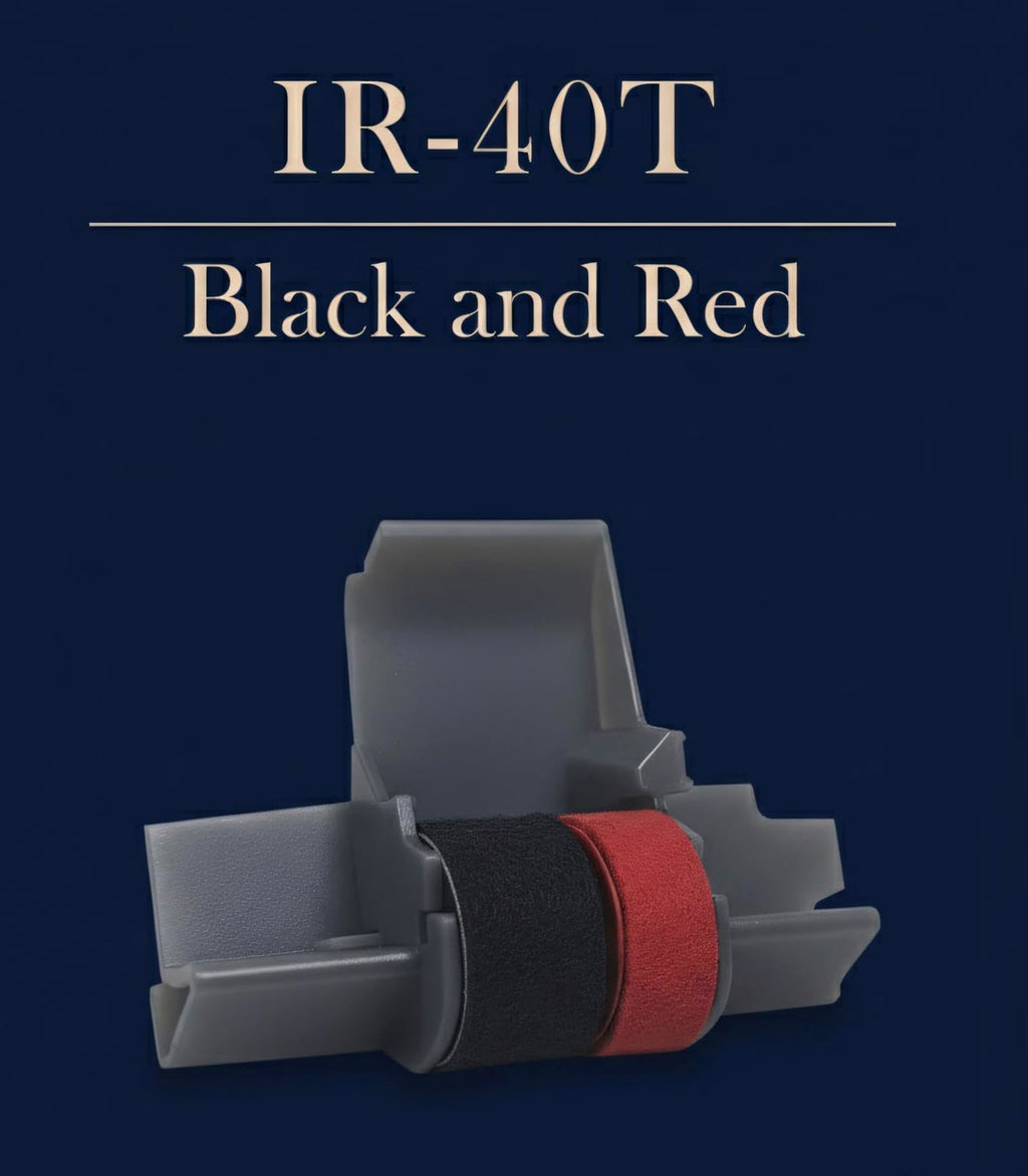 IR‑40T Black & Red [ Pack] Ink Roller Ribbon Cartridge – Dual‑Color Replacement Compatible for CASIO/Canon/Sharp Printing Calculators & Cash Registers