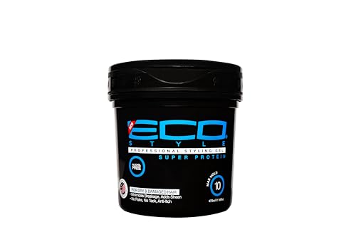 Eco Style Styling Gel Super Protein, Black, 16 Ounce