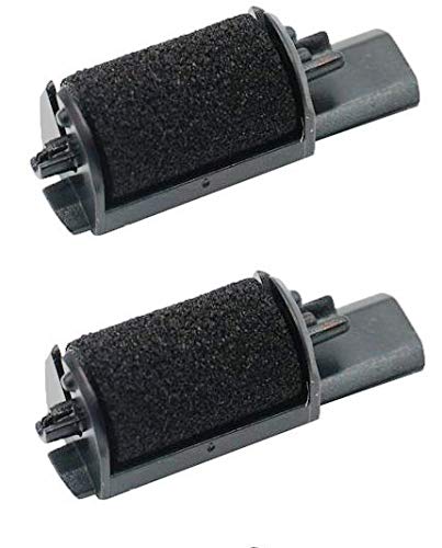 IR40 Black x [2 Pack] Ink Roller Compatible with Casio HR-8TE Plus HR-8TM Plus and Sharp XE-A Series Cash Registers and Calculators, 2 Pack