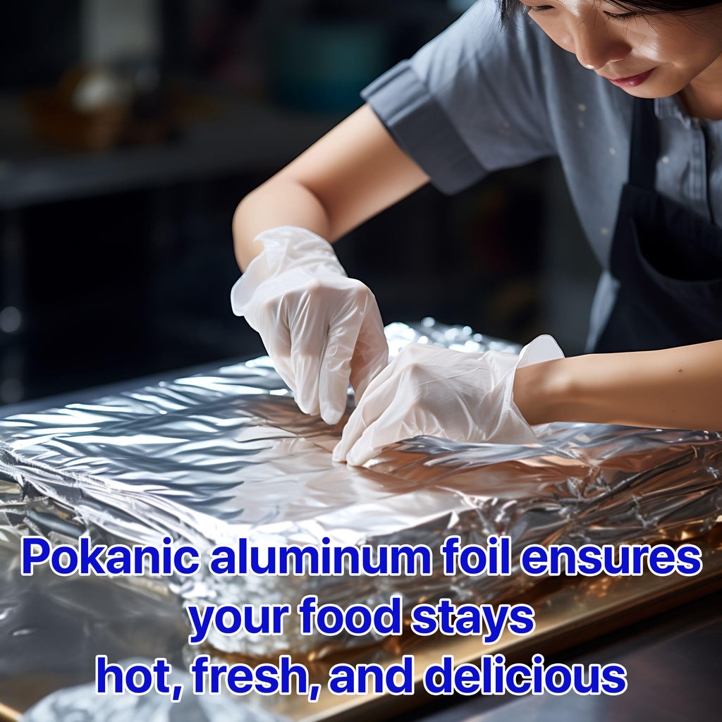 Pokanic Aluminum Foil Wrap Roll Heavy Duty Commercial and Home Use for Food, BBQ, Grilling, Cooking, Baking, Roasting, Party