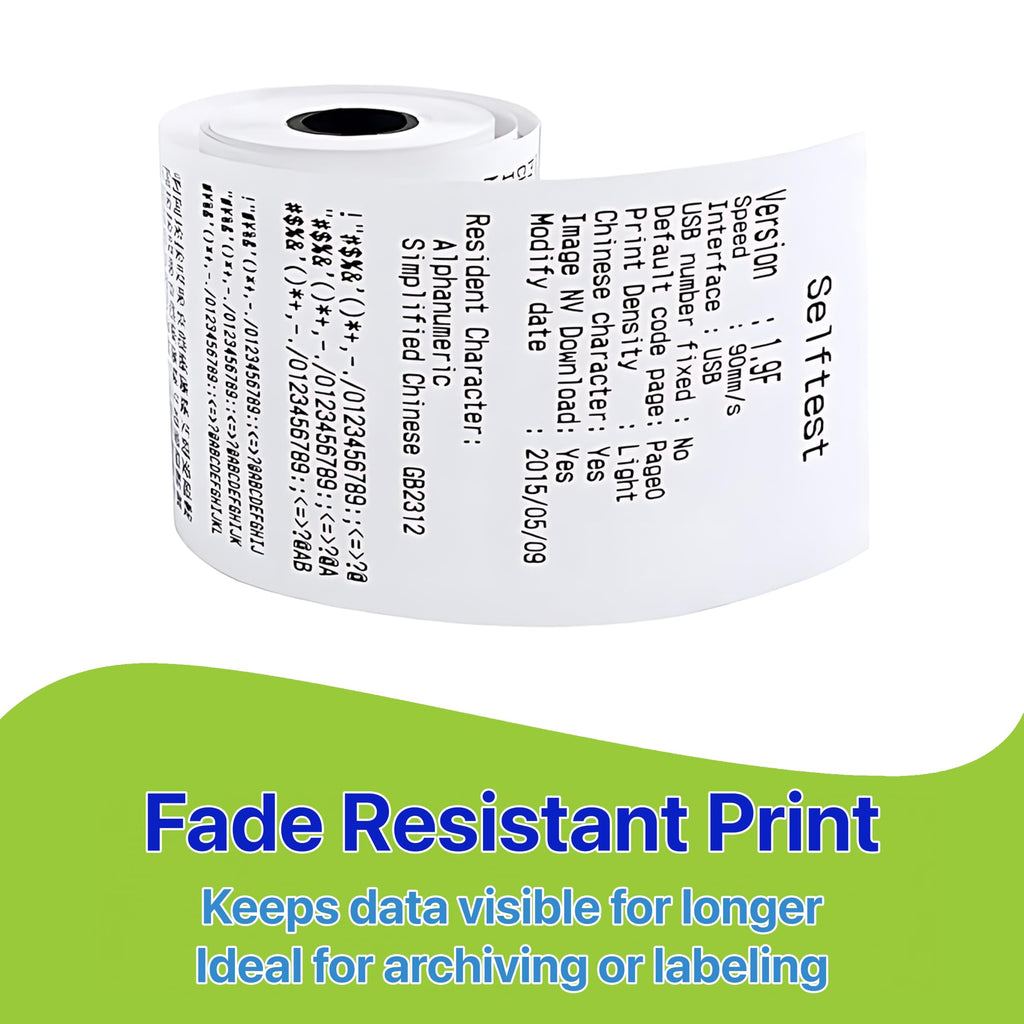Pokanic Thermal Receipt Paper Rolls [3 1/8/" x 230'] x [30 Rolls] Compatible with Clover Mini Mobile Square POS System Credit Card Machine Calculators Star Printers