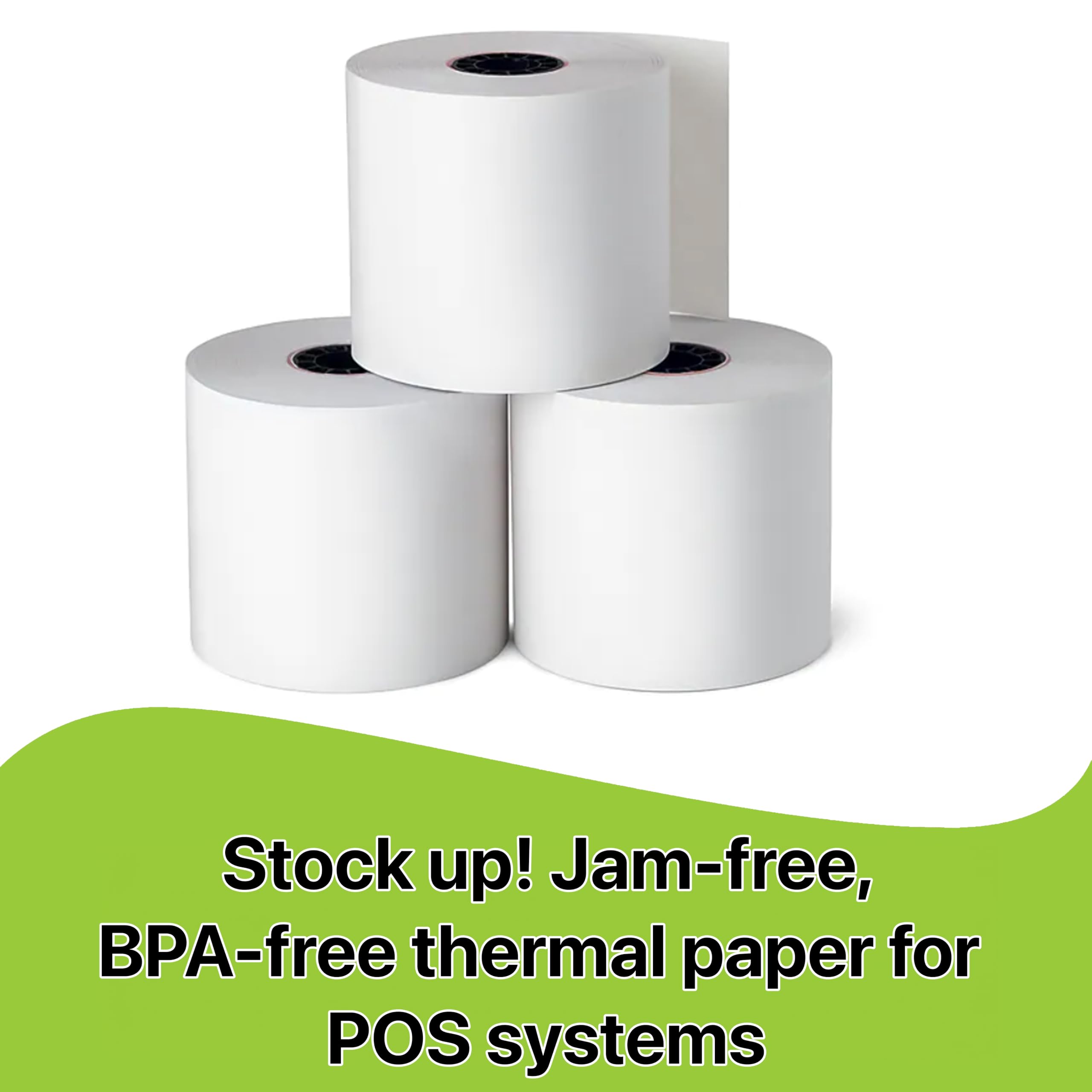 Pokanic Thermal Receipt Paper Rolls [3 1/8/" x 230'] x [30 Rolls] Compatible with Clover Mini Mobile Square POS System Credit Card Machine Calculators Star Printers