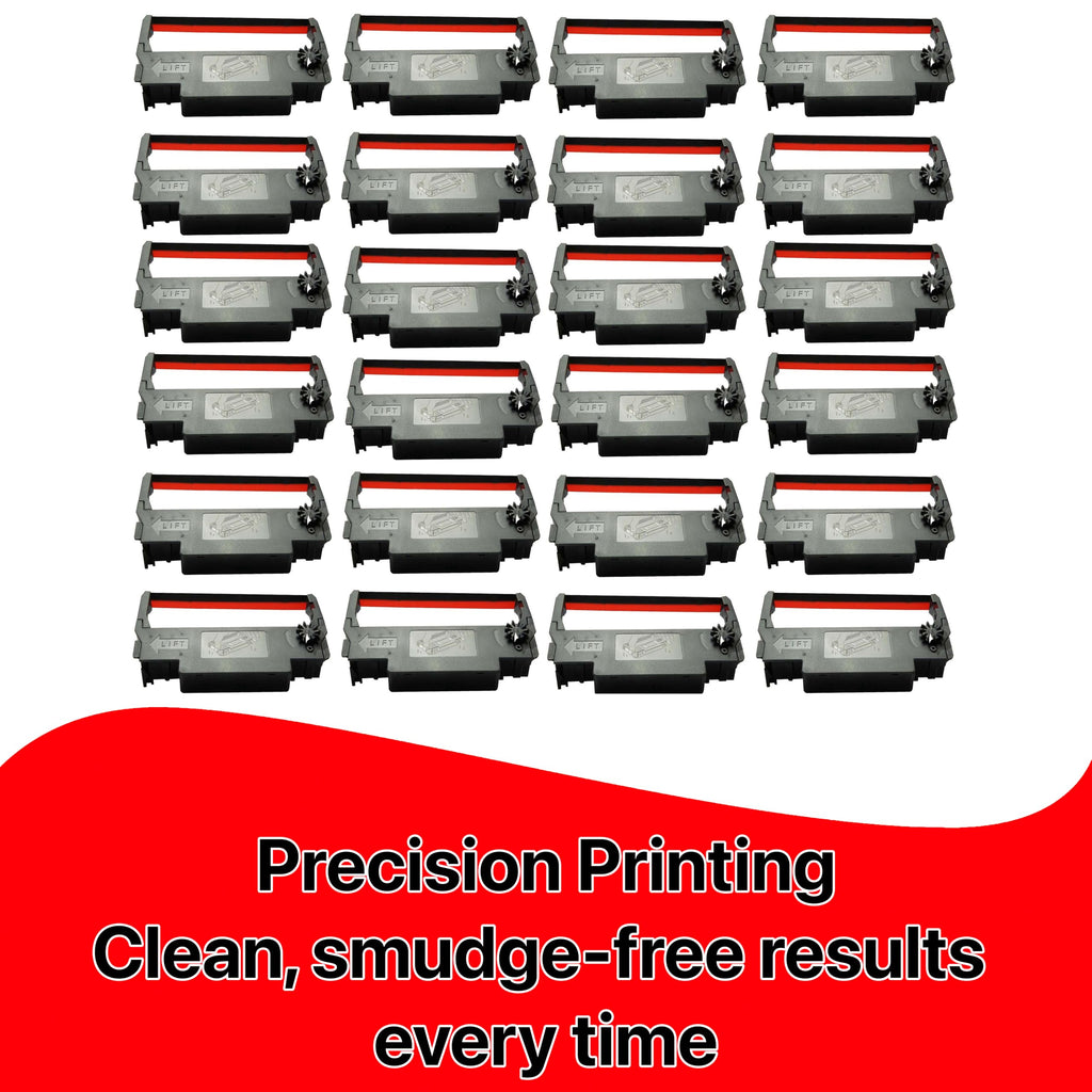 POKANIC ERC-30/34 / 38 Black and Red Ink Ribbon Cartridge Roller Replacement Receipt Kitchen Printer Compatible with Epson TM-200, TMU-220, TMU-230, Bixolon, SNBC SRP-275, SRP-270, BTP-M280