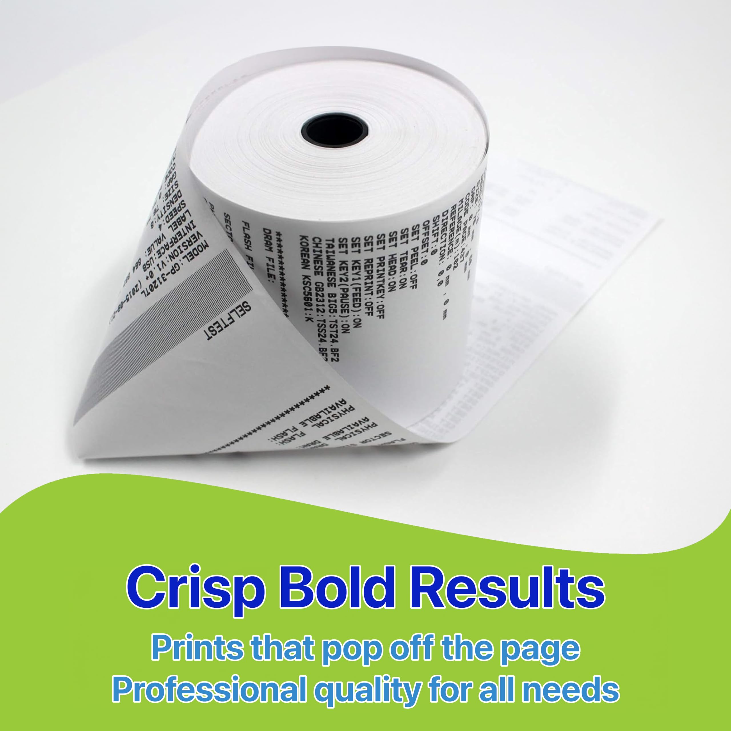 Pokanic Thermal Receipt Paper Rolls [3 1/8/" x 230'] x [30 Rolls] Compatible with Clover Mini Mobile Square POS System Credit Card Machine Calculators Star Printers