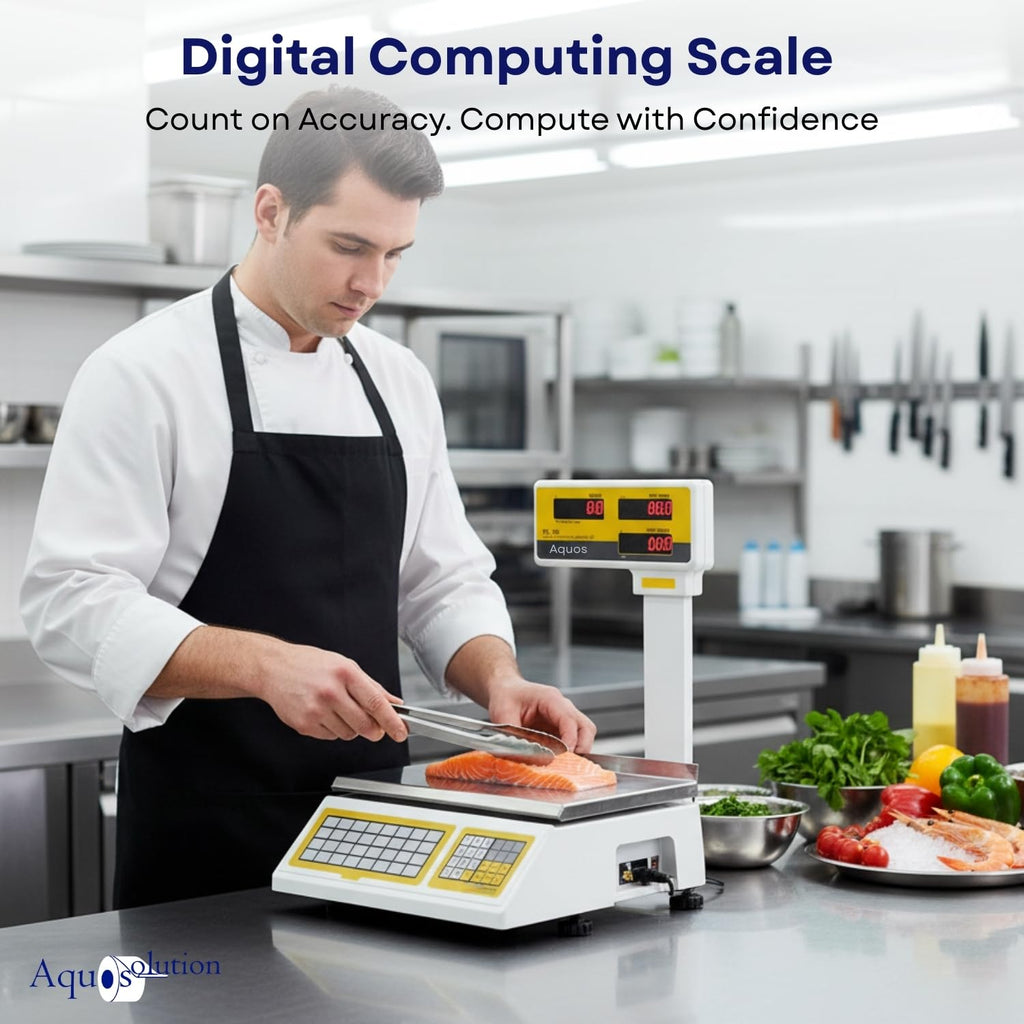 Easy Weigh PC-100 60lb Capacity Price Digital Computing Scale Legal for Trade Class III Deli Produce Grocery Meat Kitchen NTEP