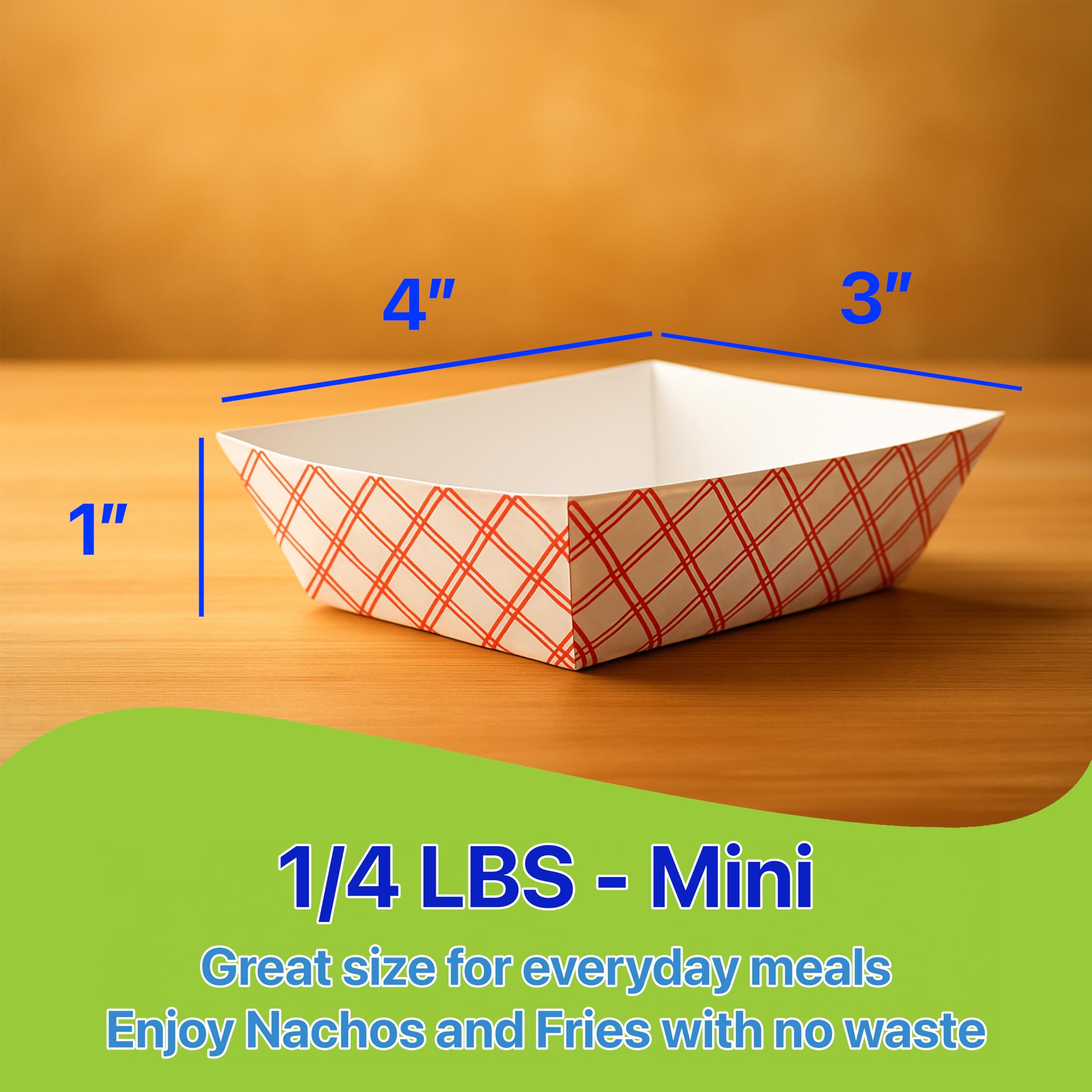 Pokanic Checkered Kraft Paper Boat Trays [ lb] x [ Pack] Disposable [ x x x] Containers Bowls Baskets Heavy-Duty Foods Snacks Hot Dogs Sandwich Burgers Popcorn Chips Tacos Nachos