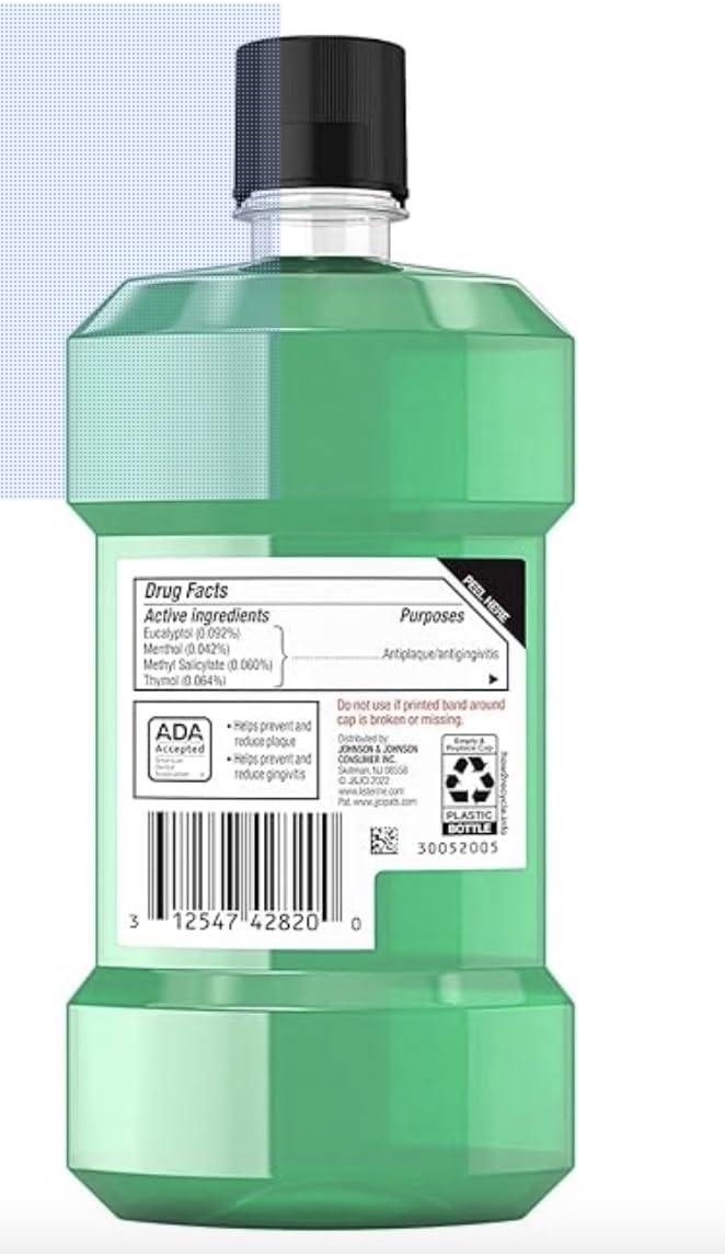 Listerine Antiseptic Mouthwash, Fresh Burst 250 mL (Pack of 3)