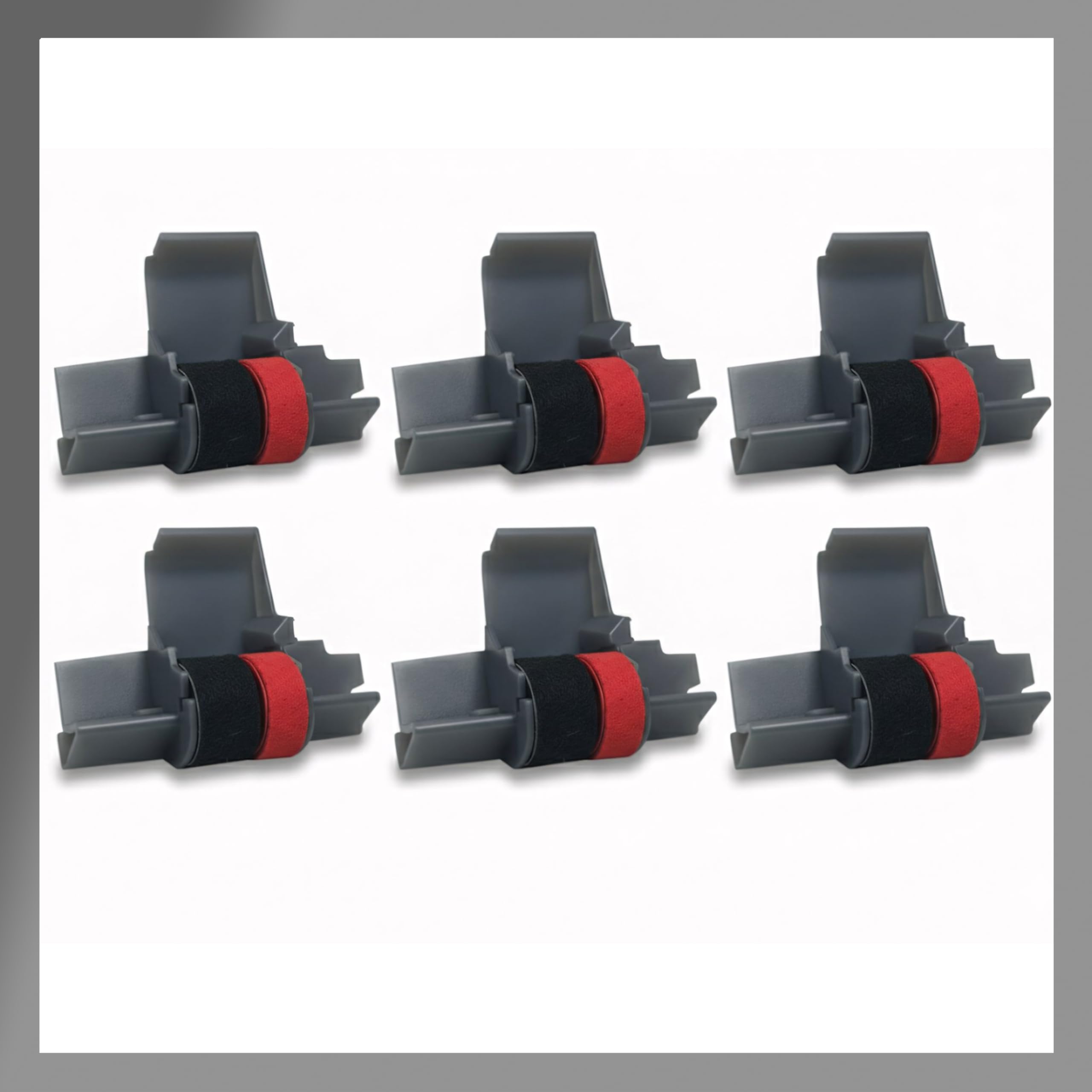 IR-40T Black and Red Ink Roller Ribbon Cartridge x [6 Pack] Dual Color Replacement Compatible with Casio Canon and Sharp Printing Calculators and Cash Registers (6 Pack)